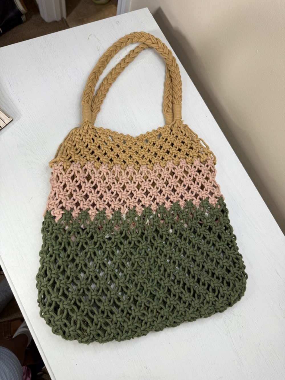 Aerie Multicolor Crochet Tote Bag - Picture 3 of 9